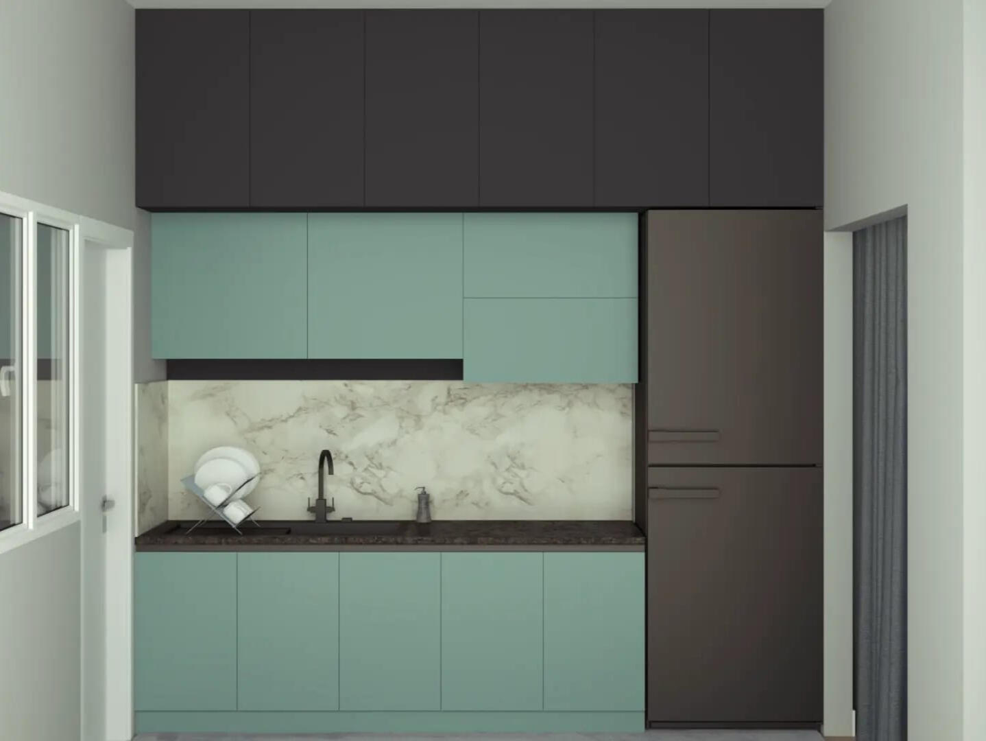 Coastal Apartment Kitchen Detail