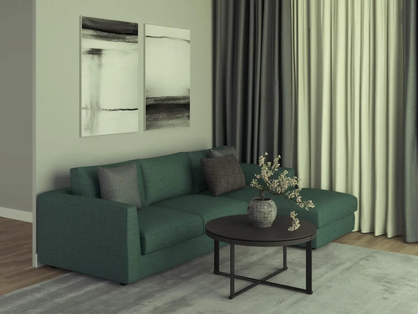 Coastal Apartment Living Space